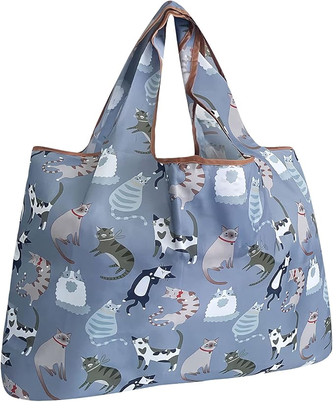 allydrew Large Foldable Tote Nylon Reusable Grocery Bags by allydrew