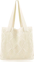 COOKOOKY Crochet Beach Tote bag Summer Beach Bag for Women Aesthetic Mesh Tote Bag Hippie Bag Knit Bag by COOKOOKY