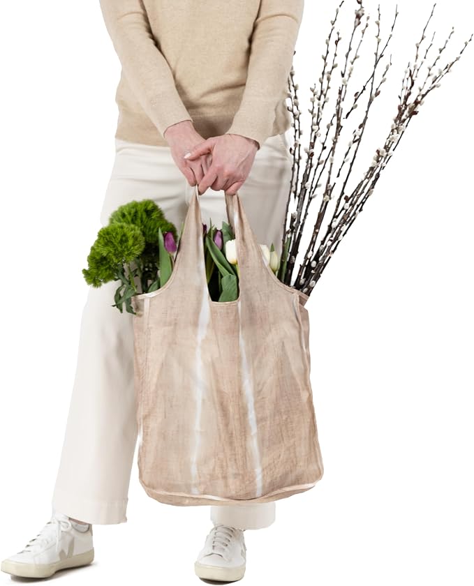 Pure Sage Reusable Grocery Bag - Stylish Shopping Bags for Groceries - Foldable Tote Bag - Image 2
