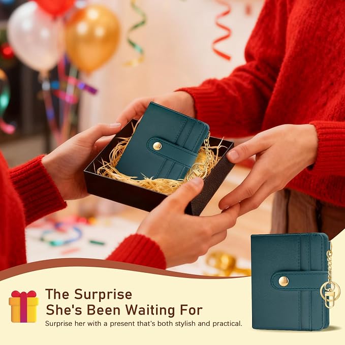 Jogjam Lake Blue Small Women Wallet, Rfid Slim Compact Credit Card Holder | PU Leather Bifold Cash Zipper Coin Pocket ID Window, for Female Ladies Teen Girls Girly Gifts - Image 7