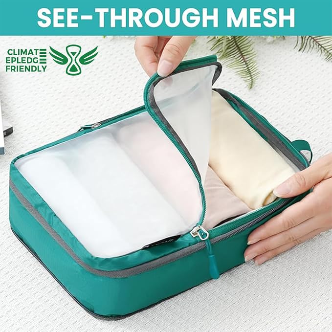 BAGAIL 6 Set Ultralight Compression Packing Cubes Packing Organizer for Travel Accessories Luggage Suitcase Backpack - Image 3