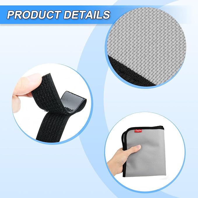 Airplane Seat Back Organizer & Storage, Airplane Tray Table Cover for Personal Items, Airline Seat Hanging Pockets Media Pouch,Reusable Travel Essentials,Fits Tablets,Cell Phone,Water Bottle (Grey) - Image 5