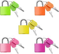 5Pack Suitcase Locks with Keys, 23mm Small Luggage Padlocks Multicolor, Solid Brass Mini Padlocks for Suitcase, Luggage, Travel Bag, Backpack Zipper, Jewelry Box, Diary Books, Drawer, Toolbox by Fuaxat