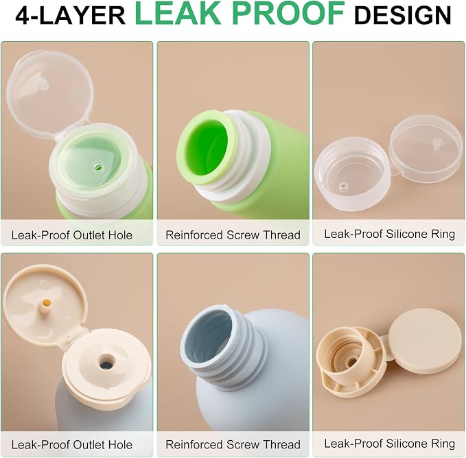 Travel Bottles for Toiletries, 25 Pack TSA Approved Travel Size Containers for Toiletries, Leak Proof Refillable & Squeezable Toiletry Bottles Kit with Clear Bag for Shampoo Lotion Cream Conditioner - Image 5