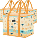 BALEINE 3PK Reusable Grocery Bags, Heavy Duty Shopping Tote Bag | 12'' Long Handles, Reinforced Bottom Keeps Upright, Fold Flat Storage, Water-Resistant Shopping Bag, Multiple Color Options by BALEINE
