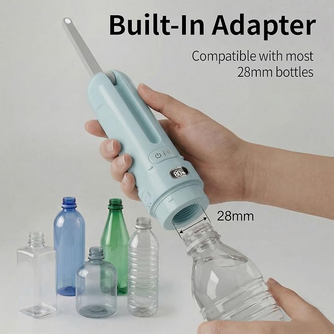 Portable Bidet for Travel,Personal Hygiene Sprayer Bottle for Women Men | Mobile Bidet Portable for Toilet,Electric Handheld High-Pressure Foldable USB-C Battery-Powered - Image 3