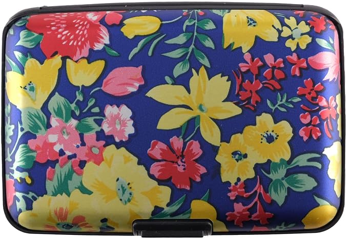 RFID Blocking Credit Card Holder for Men Women - Stylish Travel Wallet - Best protection for Bank Debit, ID, ATM, Cards against Scanning Criminals (light flowers) - Image 2