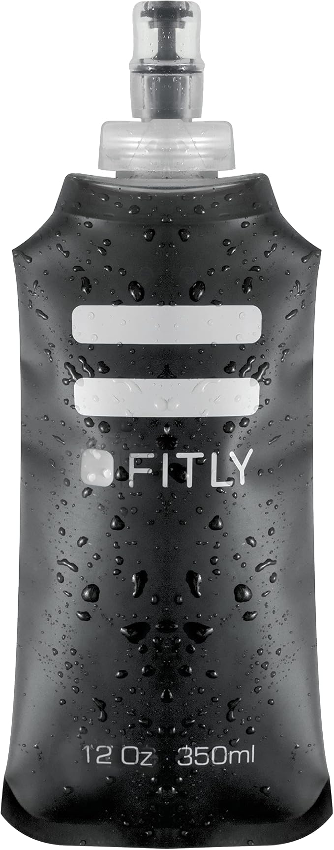 FITLY Soft Flask - Shrink As You Drink Soft Water Bottle for Hydration Pack - Folding Water Bottle Ideal for Running, Hiking, Cycling, Climbing & Rigorous Activity by FITLY