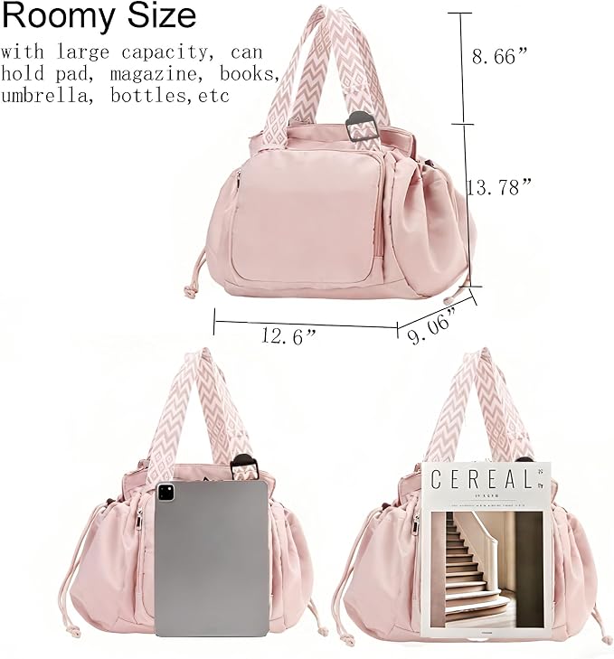 Tote Bag Large Capacity Lightweight Backpack with 15 Pockets Nylon Shoulder Bag for Car Travel Mother Bag - Image 4