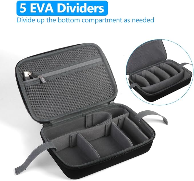 JSVER PU Leather Hard Shell Carrying Case for GoPro Hero13/12/11/10/9/8/7, AKASO EK7000 / Brave 4 4K / Brave 7 LE/Brave 8 / V50X and Insta360 - Image 3