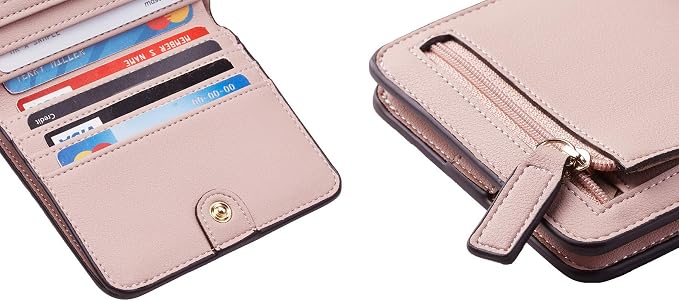 Toughergun Women’s Small Slim Leather Wallet with RFID Protection, Compact Bifold Mini Purse with Clear ID Window - Image 9