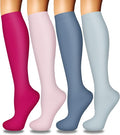 4 Pairs Compression Socks for Women Circulation-Best Support for Nurses,Running,Athletic,Travel by Iseasoo