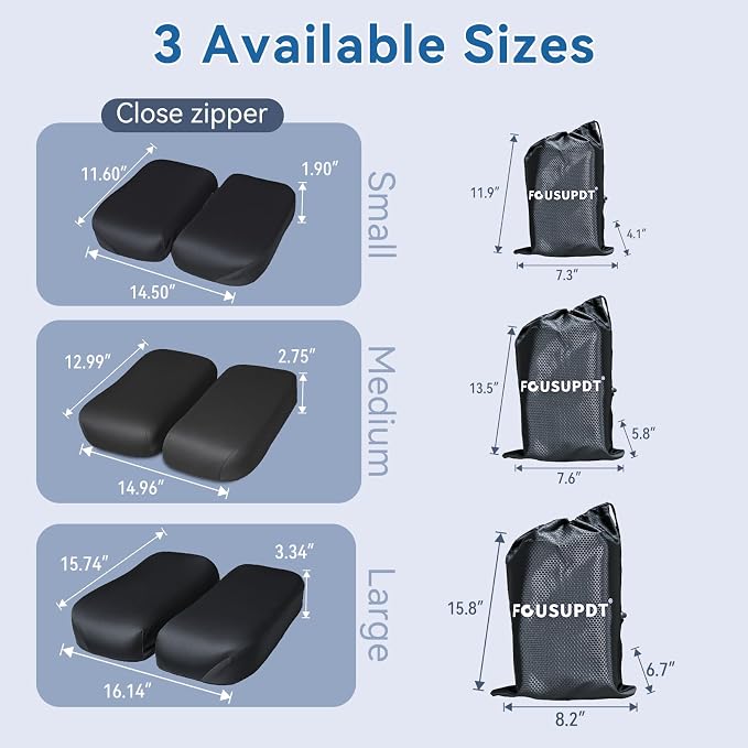 Adjustable Seat Cushion, Memory Foam Office Chair Cushion, Car Seat Cushion, Foldable Travel Cushion for Tailbone Pain, Sciatica Pain Relief, Lifting Cushion for Sitting, Driving, Traveling(Small) - Image 8