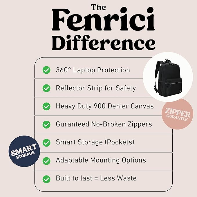 Fenrici Adaptive Backpack for Girls, Boys for All Abilities and Ages; Wheelchair Backpack with Adaptive Design; Perfect for Travel, School, and Everyday Adventure, Black - Image 6