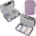 Hard Electronics Organizer Shockproof Carrying Case for MacBook Power Adapter Chargers Cables Power Bank Apple Magic Mouse Apple Pencil USB Flash Disk SD Card Hard Drive Accessories Bag, Purple by Unknown