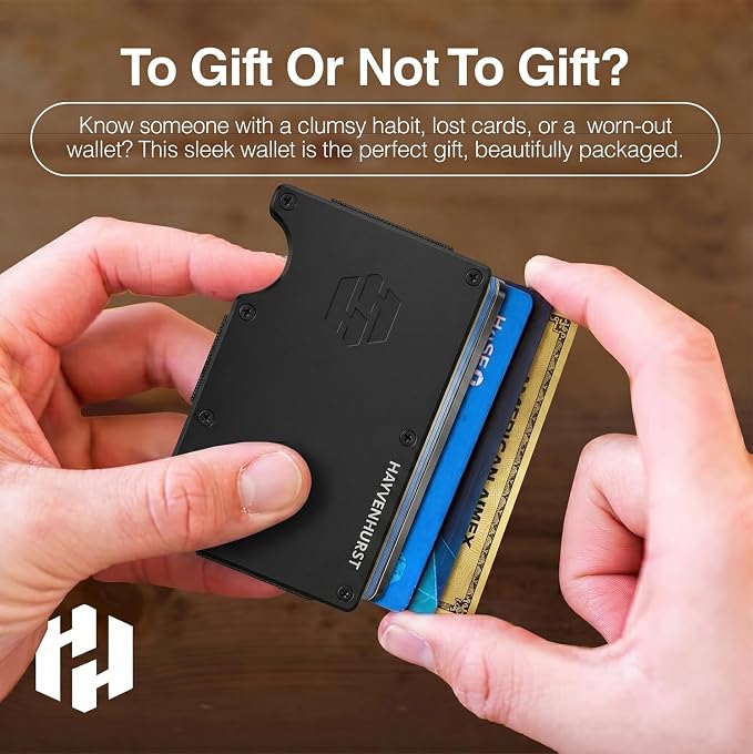 Wallet for Men - Slim RFID Blocking Metal Wallet with Money Clip, Minimalist Front Pocket Credit Card Holder, Small Mens Wallet - Image 5