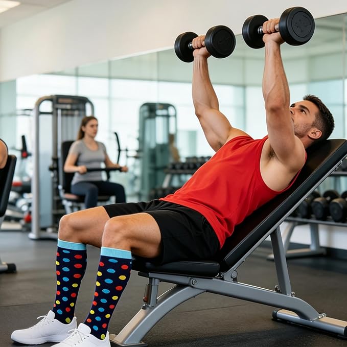 3 Pairs Compression Socks for Women Men 20-30mmhg Knee High Stocking for Sports Running Travel Nurses - Image 8