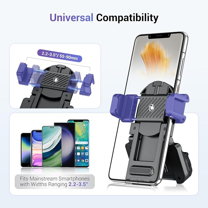 Phone Camera Grip Smartphone Photography Shooting Clip with Tripod Mount & Detachable Wireless Shutter Remote Control, Cellphone Selfie Grip Handle Stand for iPhone & Other Phone Vlog Video Black - Image 4