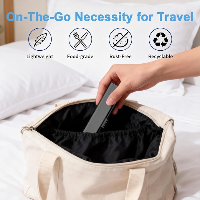 Portable Toothbrush Travel Case: Breathable & Dirt-Proof Hotel Camping Outdoor - Aluminum for Storage Recyclable Traveler (1, Black) - Image 2