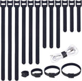 MVYC 200PCS Reusable Cable Ties Wire Ties Cord Organizer Cable Organizer Adjustable Cable Management Black 4+6+8+10 inch by SyncYourLifeWithMVYC