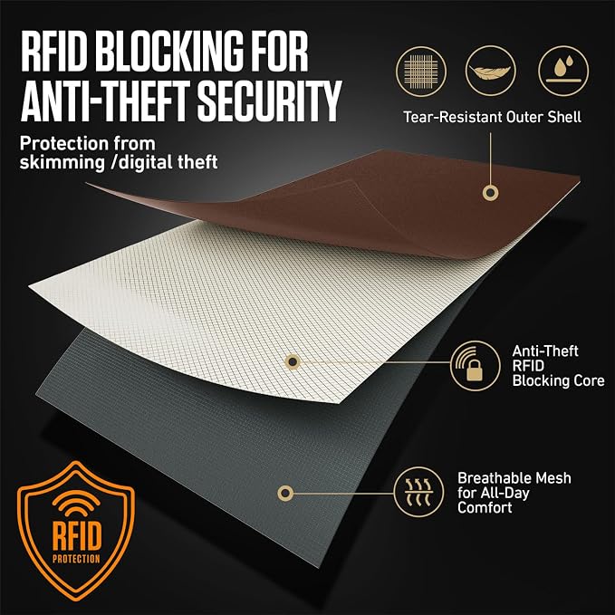 VENTURE 4TH Travel Neck Wallet, RFID Blocking Passport Holder - Brown - Image 7