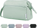 Narwey Wide-open Makeup Bag Women Girls, Travel Toiletry Bag for Women Cosmetic Bag Organizer Make up Bag with Compartments Toiletries Medicine Bag (Mint Green) by Narwey