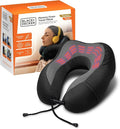 BLACK+DECKER Cooling Gel Memory Foam Neck Pillow – Travel Pillow for Plane, Car & Train – Ergonomic Neck Support, Slow Rebound Memory Foam, Washable Cover, Universal Fit, Black by Unknown