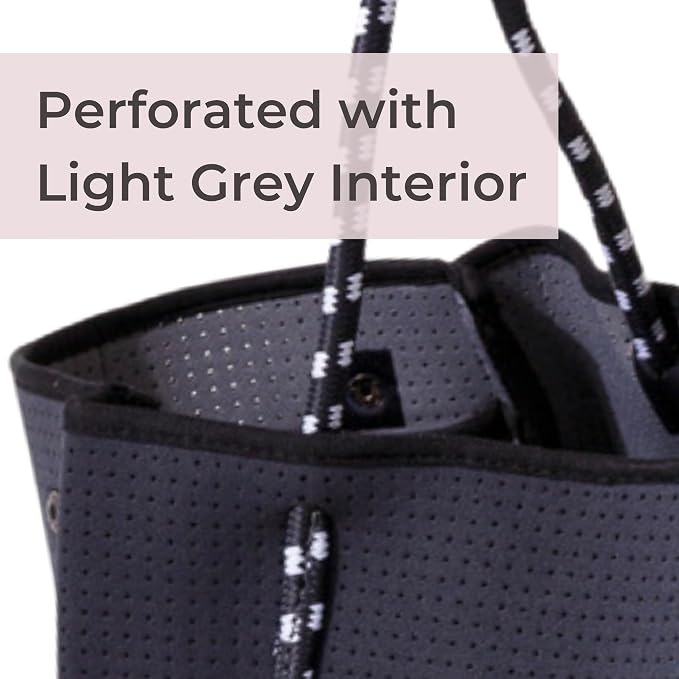 POPUPS Large Neoprene Tote Bag for Women - Everyday Designer Handbag for Travel Work and Beach with Pockets and Zipper Pouch - Image 5
