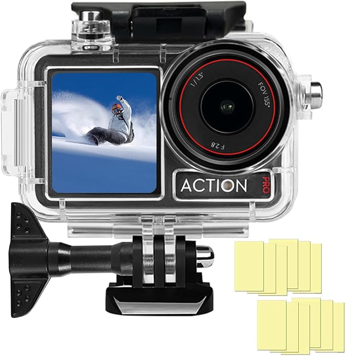 BO&DQQ Underwater Waterproof Case Compatible with DJI Osmo Action 5 Pro/Action 4/Action 3, 164FT/50M Dive Diving Housing Cover Shell with Anti-Fog Inserts Accessories by BODQQ