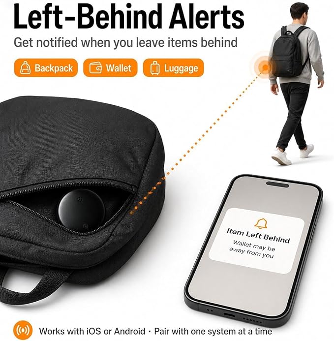 GPS Tracker for Vehicles No Subscription, iOS & Android, 2 Pack | IP66 Waterproof Car Tracker Tag, Precise Location Bluetooth Tracker Device, Compatible with Apple Find My & Google Find Hub - Image 4