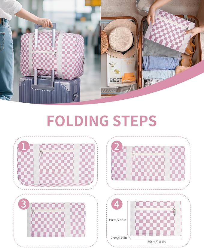 For Spirit Airlines Personal Item Bag Foldable Travel Duffel Bag Tote Carry on Luggage Duffle Overnight for Women and Men - Image 6