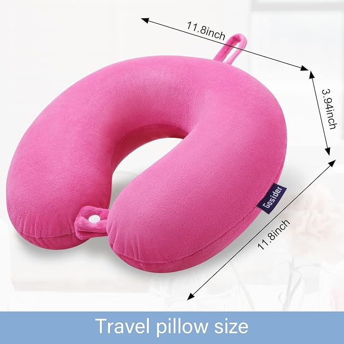 Travel Pillow Memory Foam, Comfortable Travel Neck Pillow U Shape, Support Neck and Head to Relieve Fatigue, Portable Neck Pillow Suitable for Planes, Trains, Self-Driving Cars - Image 3
