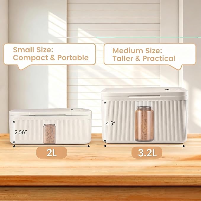 Small Lock Box,Lockable Storage Box with Combination Code for Medication Safe, Medicine Lock Box for Pills/First Aid Kits/Food/Snack Phone Jail,Locked Container for Home/Fridge/Office/School (Beige) - Image 4