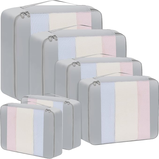 BAGAIL 6 Set/8 Set/10 Set Packing Cubes Various Sizes Packing Organizer for Travel Accessories Luggage Carry On Suitcase by BAGAIL