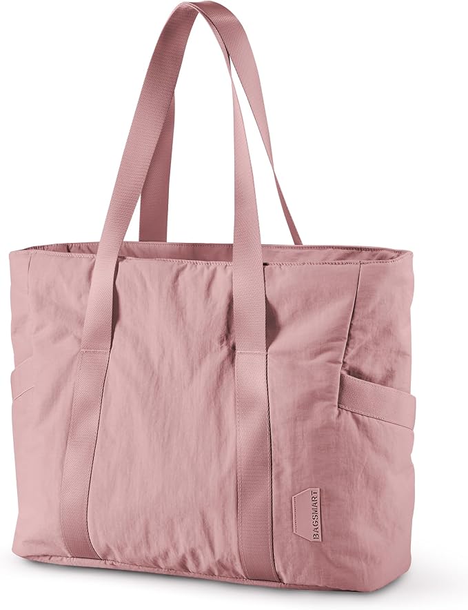 BAGSMART Tote Bag for Women, Tote Bag with Zipper Work Tote with Compartments Nurse Shoulder Hanbag for Travel, Gym by BAGSMART
