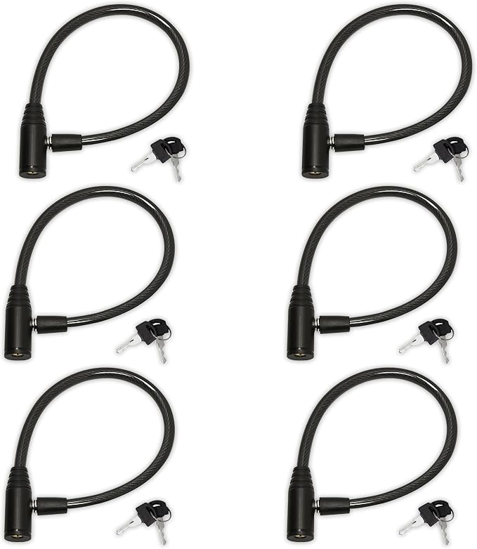 Child-Proof Refrigerator Lock for Kids & Adults - Lock for French Door Fridge and Cabinet (Regular, Black, 6 Pack Keyed Alike) by UrbanAugust