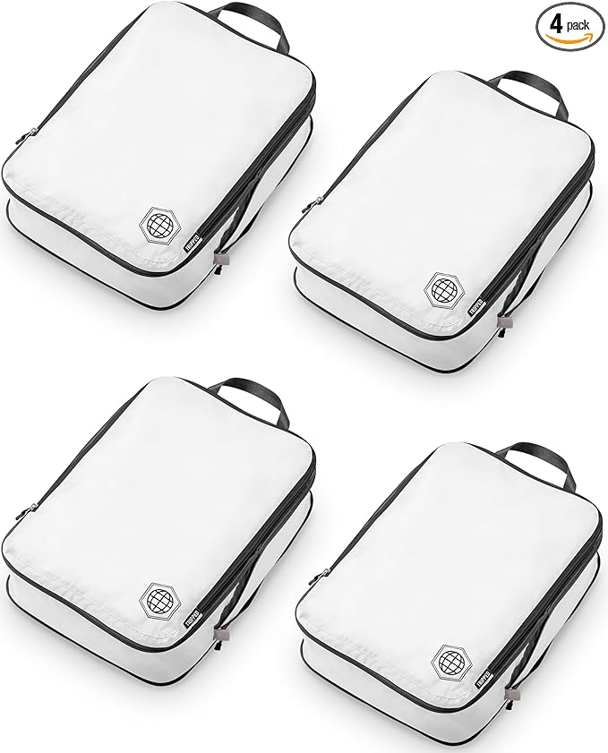 TRIPPED Travel Gear Large Compression Packing Cubes 4-Piece Set for Travel by TRIPPEDTravelGear