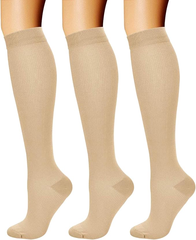 CHARMKING Compression Socks for Women & Men Circulation (3 Pairs) 15-20 mmHg is Best Support for Athletic Running Cycling by CHARMKING