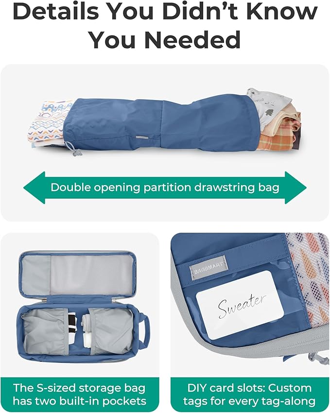 BAGSMART Compression Packing Cubes for Travel Essentials | 14 Set /6 Set /4 Set/2 Set, Lightweight, Durable - Image 5