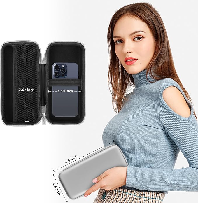 iMangoo Travel Essential Electronics Organizer Charger Case Carrying Pouch | 8.5x4.5x2" Power Bank Tech Accessories Protective Storage Shockproof Portable Purse Men Women School Office Trips Must Have - Image 7