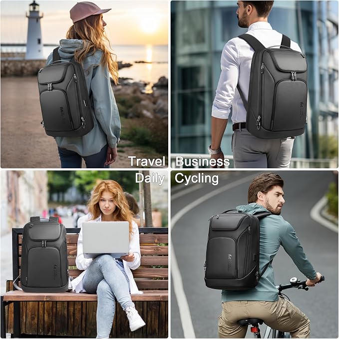 hk Business Smart Backpack for Men Anti-Theft for 17.3 Inch Laptop | with USB Charging Port Water-Resistant Large Durable Compact 30L for Travel College Work - Image 7