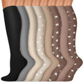 Copper Compression Socks 15-20 mmHg for Men & Women 8 Pairs – Circulation Support for Nurses, Travel, Running, Hiking, Soccer by Iseasoo