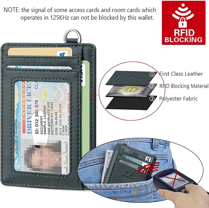 FurArt Slim Minimalist Wallet RFID Credit Card Holder for Men | slim minimalist compact rfid id window thin - Image 5