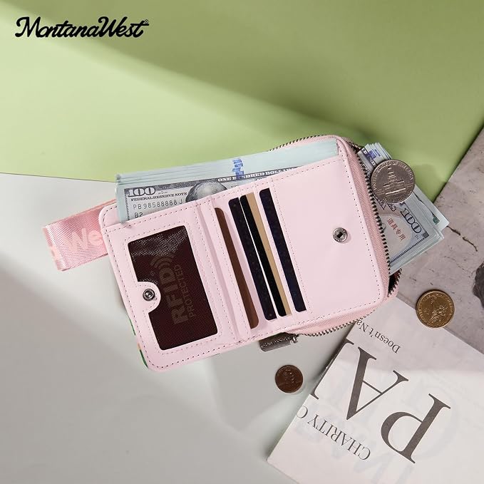 Montana West Wallet for Women Cactus Print Wristlet Wallet with Rfid Blocking Lining Minimalist Lightweight & Easy to Carry - Image 2