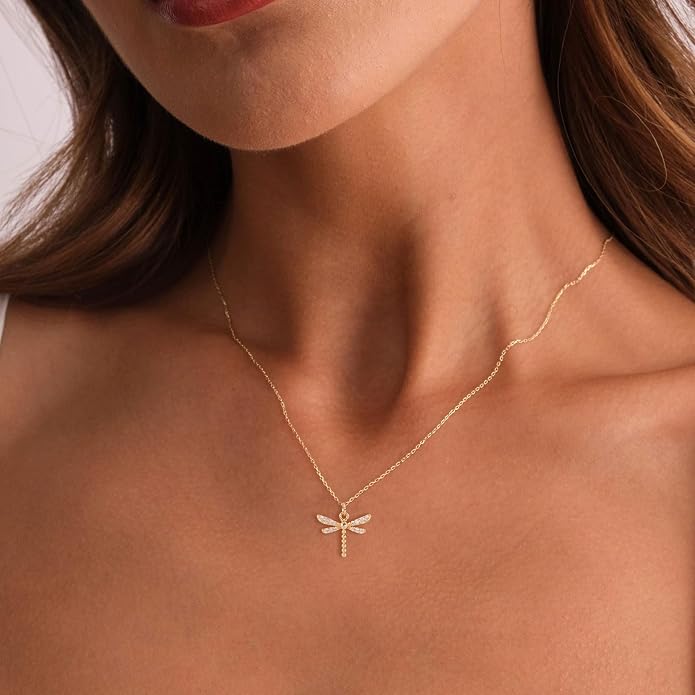 Gold Necklace for Women, Dainty Charm Pendant Necklace Jewelry Gift | 14K Gold Plated, Cute, Delicate, Adults, Non Tarnish, Hypoallergenic, Accessories - Image 3