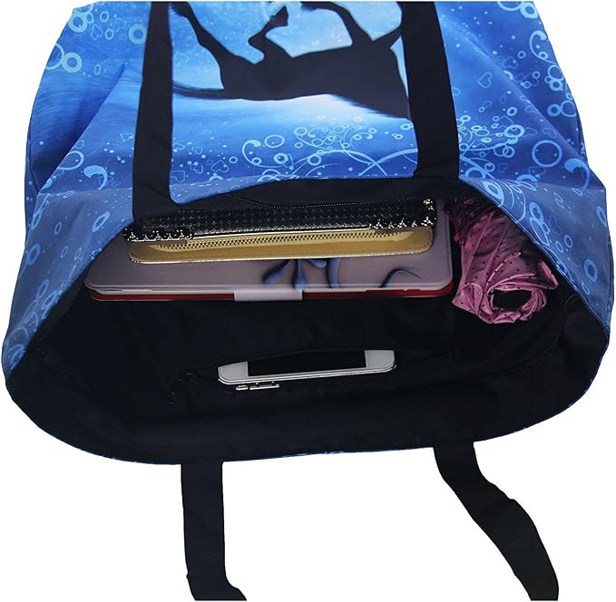 Beach Tote Bags Travel Totes Bag Shopping Zippered Tote for Women Foldable Waterproof Overnight Handbag - Image 8