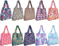 Reusable Grocery Shopping Bags 6|10 Pack, Foldable Tote Bags, Machine Washable Nylon Shopping Totes for Groceries by SZUAH