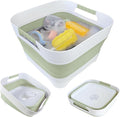 Wash Basin for Baby Bottles, Versatile Wash Tub for Kitchen, RV, Outdoor Camping Sink, Sturdy Bottle Tub Easy to Clean (Green) by Gimwa-foldtokeepopenformore