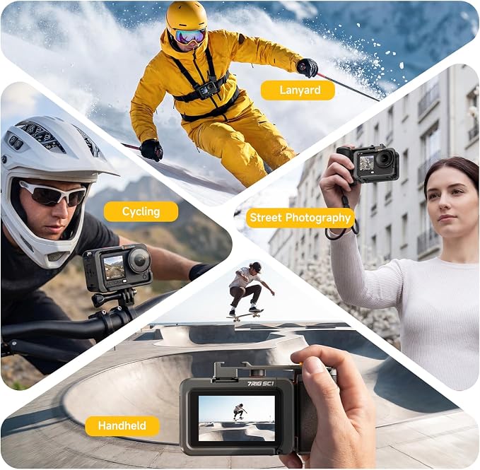 7RYMS 7RIG SC2 Street Grip Kit for DJI Osmo Action 6(Case+Handle Grip) | Quick Release, Cold Shoe, Lens Cover, Wrist Strap, Grip Holder for Street Photography, Vlogging, Video Recording - Image 8