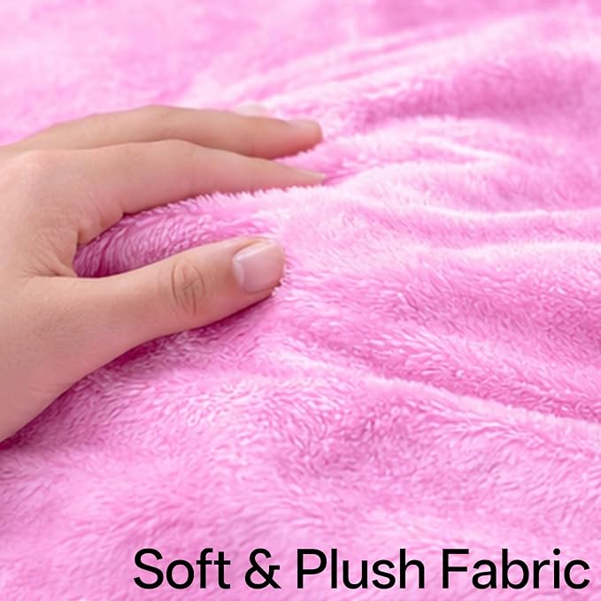 Travel Blanket and Pillow, Ultra-Soft, Compact & Lightweight, 60x50 in, Airplane Travel Essentials with Hand Luggage Sleeve and Backpack Clip, for Travel & Picnic (Pink) - Image 3